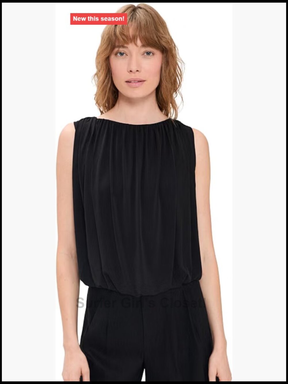 Vince Women's Bubble Top Sleeveless Crew Neck Tank